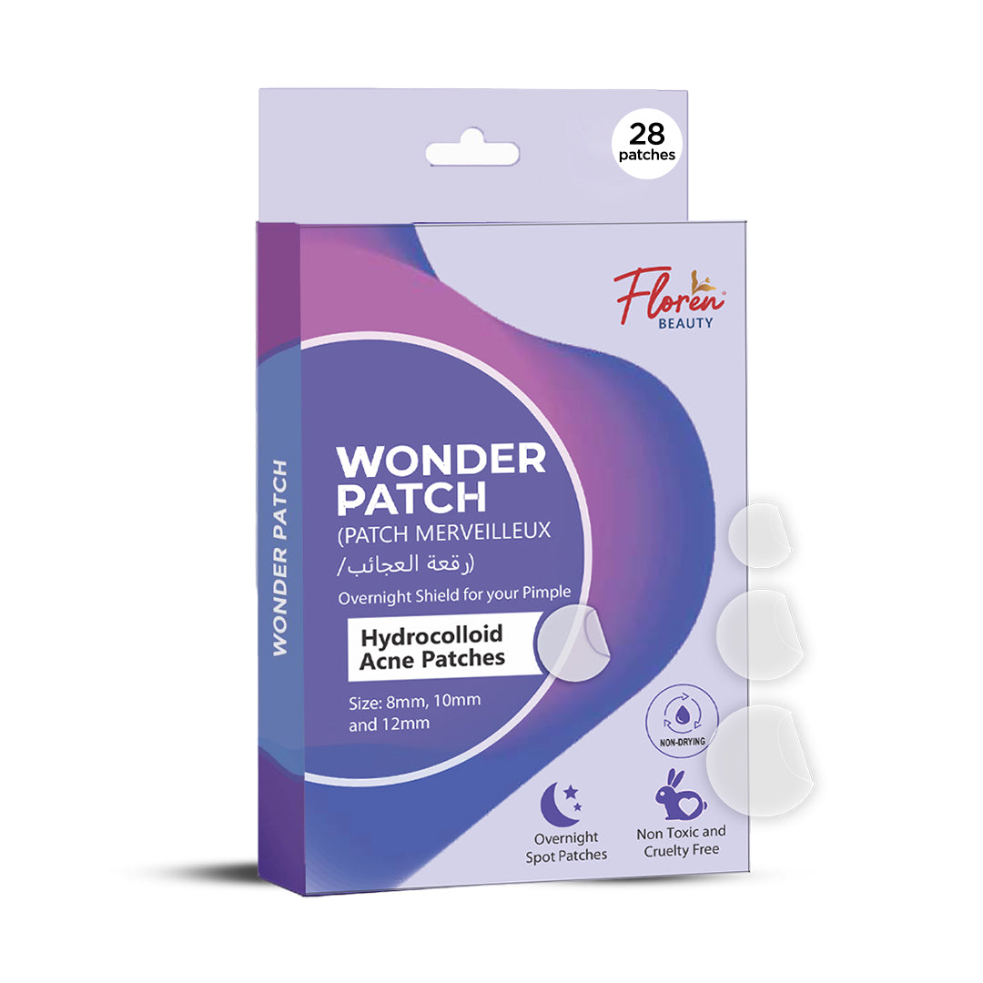Floren Overnight Wonder Pimple Patch | Thicker Hydrocolloid Acne Patch | Effective & extra adhesion for better results | Facial stickers | Facial South Korean skin care | Drug-Free | 28ct (Pack of 1)