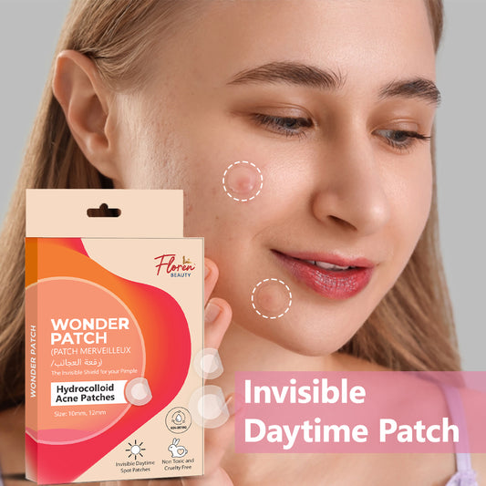 Floren Wonder Pimple Patch | Invisible Daytime Acne spot cover | Hydrocolloid Patch | For Zits, Blemishes, & Breakouts | Facial South Korean skin care | Drug-free, Gentle & Cruelty free | (30 (Pack of 1))