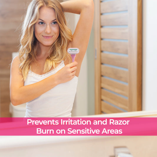 Floren Body Razor | 3 cartridges + 1 handle (5 blades) | Eurpoean Blades | Body hair removal, Aloe Vera Strip, Super Smooth Razor, Hair Removal from hands, legs, Bikini and arms