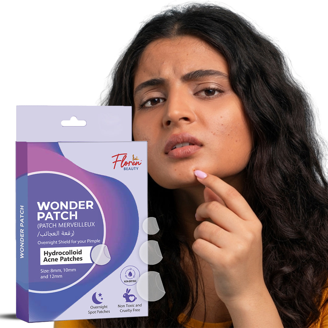 Floren Overnight Wonder Pimple Patch | Thicker Hydrocolloid Acne Patch | Effective & extra adhesion for better results | Facial stickers | Facial South Korean skin care | Drug-Free | 28ct (Pack of 1)