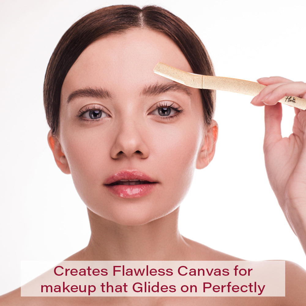 Floren Face Razor For Women I For Smooth & Effortless Facial Hair Removal I Suitable For Peach Fuzz, Chin, Upper Lips, Eyebrows I Set Of 3