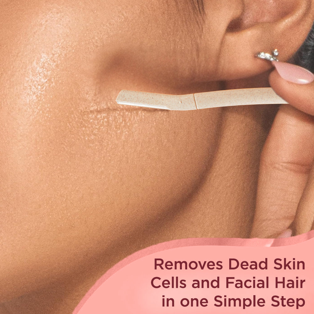 Floren Face Razor For Women I For Smooth & Effortless Facial Hair Removal I Suitable For Peach Fuzz, Chin, Upper Lips, Eyebrows I Set Of 3