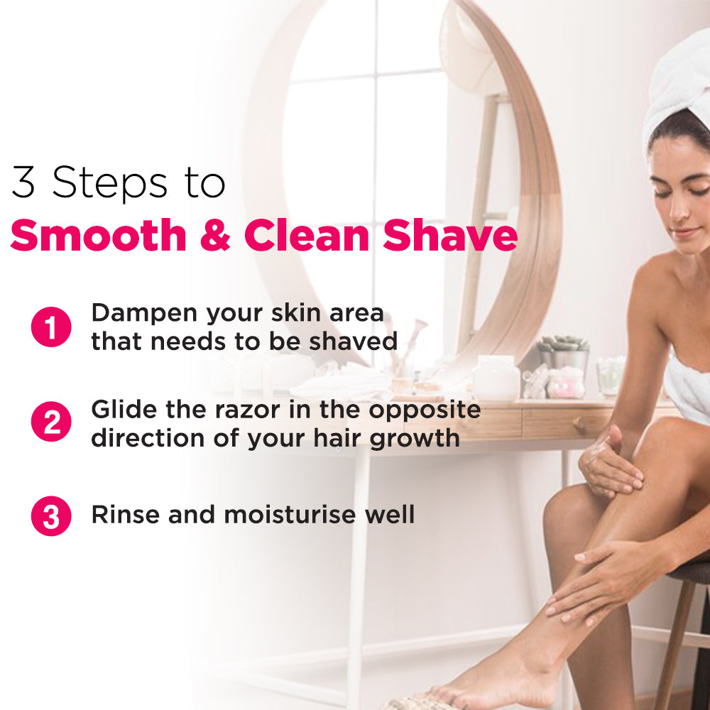 Floren Body Razor | 3 cartridges + 1 handle (5 blades) | Eurpoean Blades | Body hair removal, Aloe Vera Strip, Super Smooth Razor, Hair Removal from hands, legs, Bikini and arms